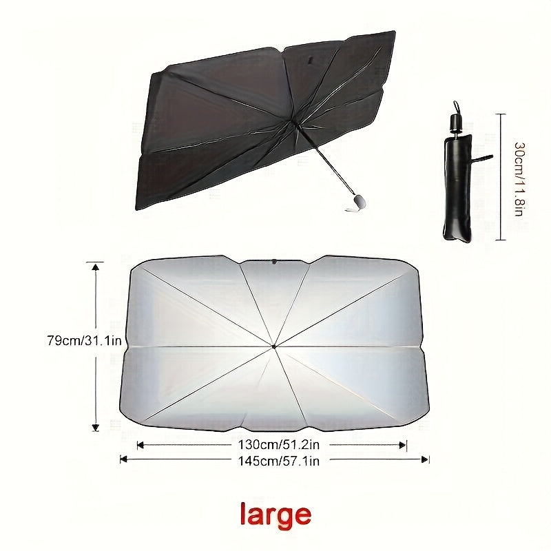 Sunshade UPF50 material close-up showing heat and UV reflective surface