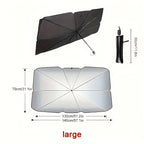 Sunshade UPF50 material close-up showing heat and UV reflective surface