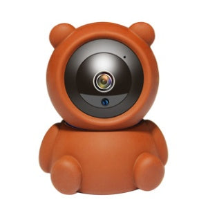 Bear Cam 1080P WiFi nanny camera in bear shape on white background
