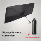 EssentialShade sunshade blocking heat and UV rays inside parked vehicle