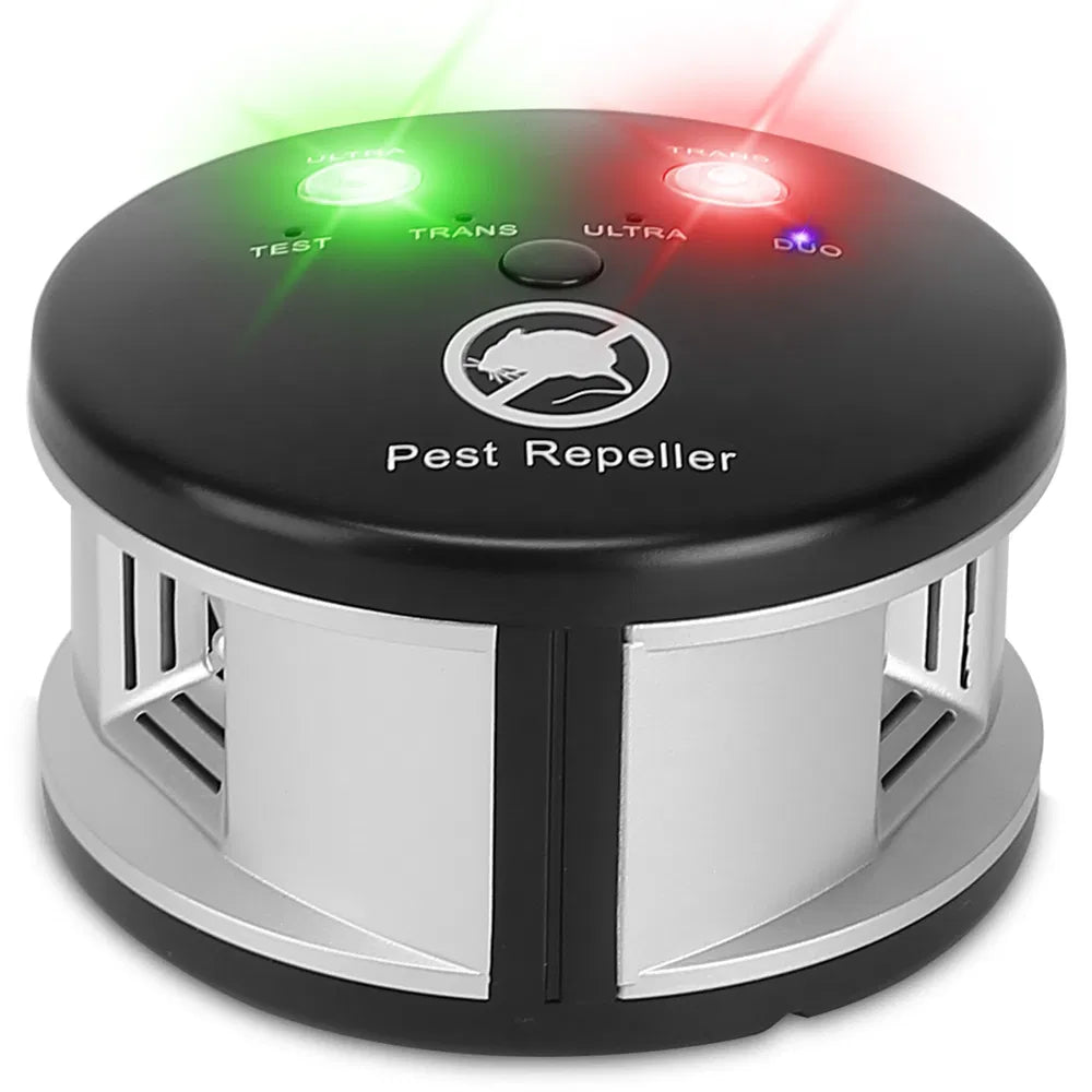 PestGuard 360 ultrasonic pest repeller plug-in unit on white background