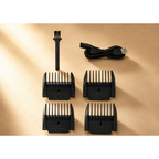 Dog grooming bundle components laid out — clipper, vacuum hose, and accessories