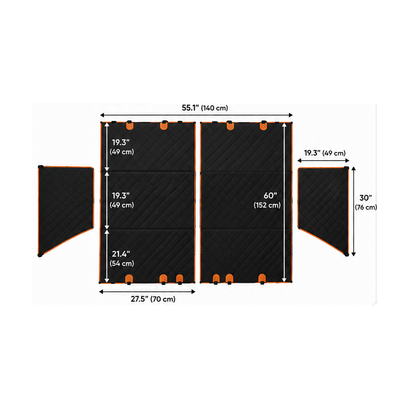 Dog hammock back seat cover installation steps showing anchor strap setup