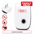 EZ Pest Repeller ultrasonic plug-in unit on white background